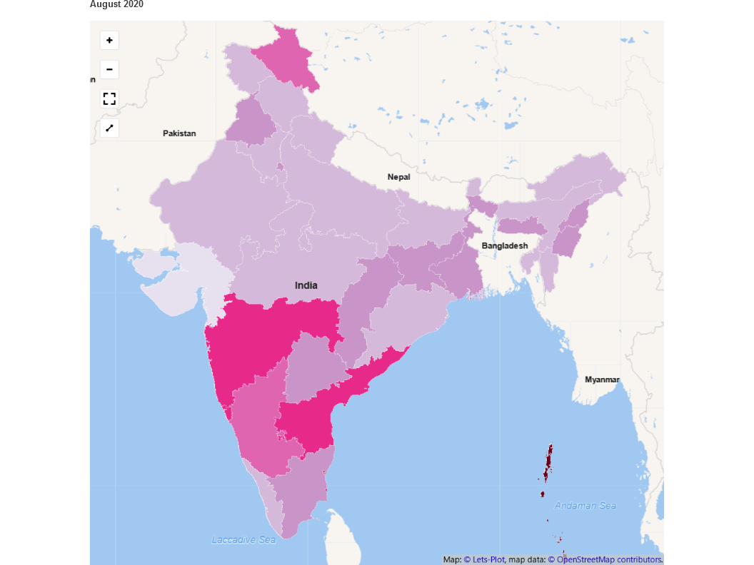 https://www.kaggle.com/alshan/covid-19-in-india-eda-and-spatial-visualization